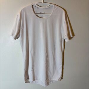 BYLT Premium Basics Mens Drop Cut Lux T-Shirt White Size Large